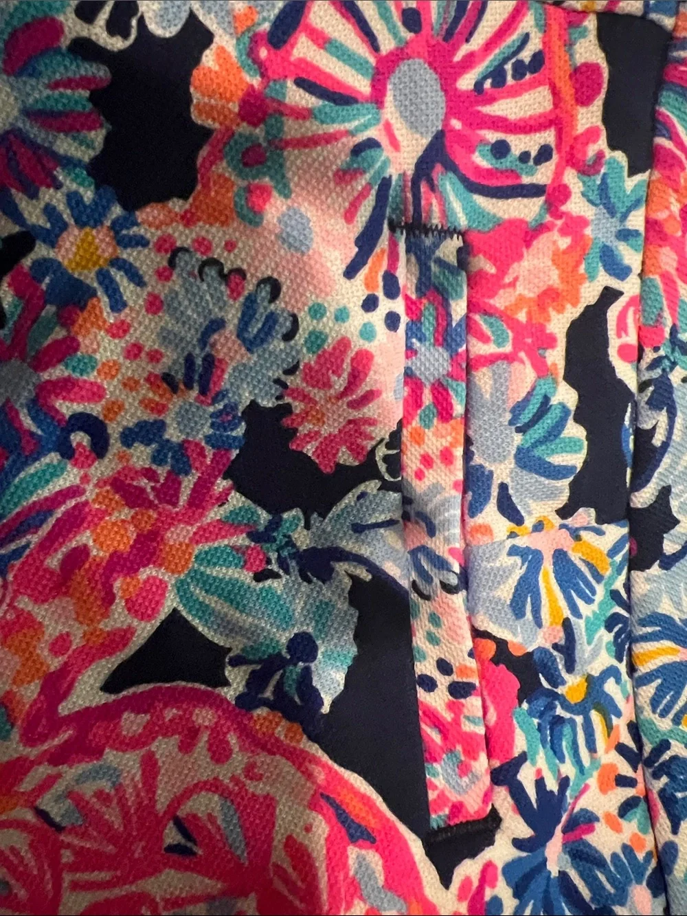 Lilly Pulitzer Navy Multicolor Floral Scallop-Hem Shorts